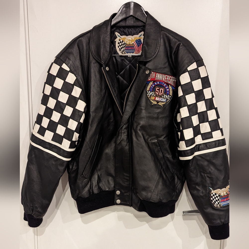 Jeff Hamilton 50th Anniversary Nascar Leather Jacket